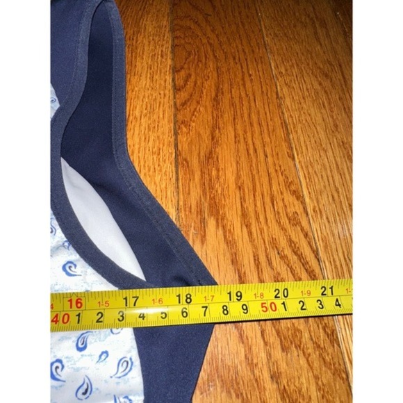 Peter Millar Fuse Hybrid Vest Medium Tossed Paisley White/Navy zippered NWT $225 - Picture 8 of 12